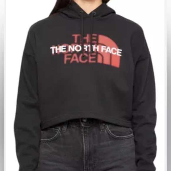 The North Face Women's  Coordinates Logo Crop Hoodie Black size XL - Picture 4 of 8